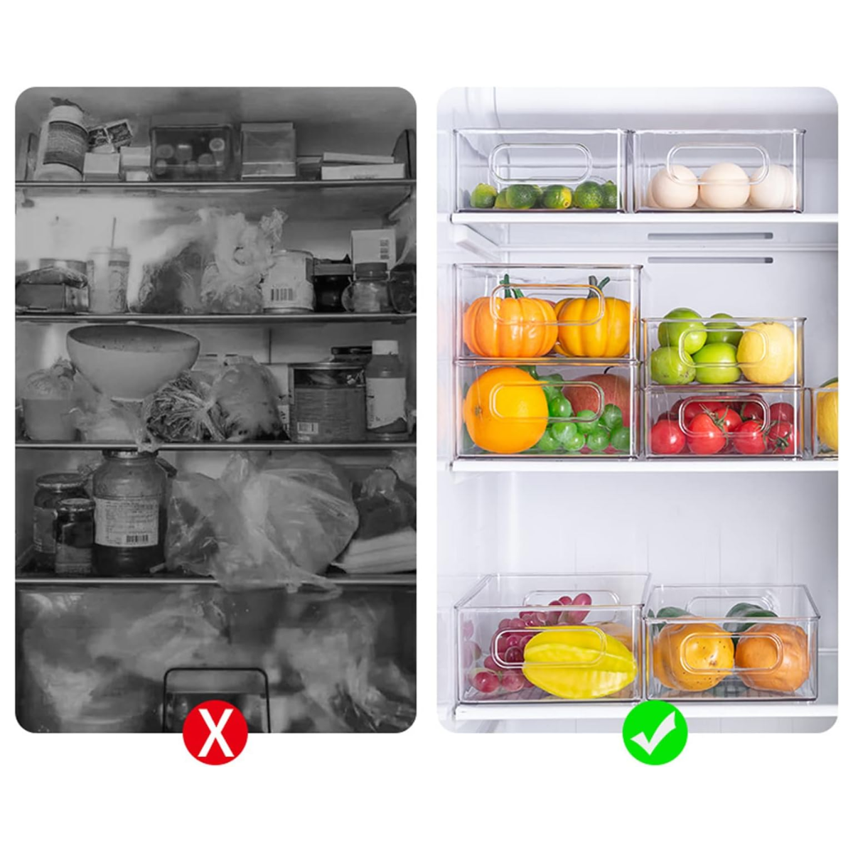 Miniatura 3 de Set x3 organizador nevera acrílico pd-69